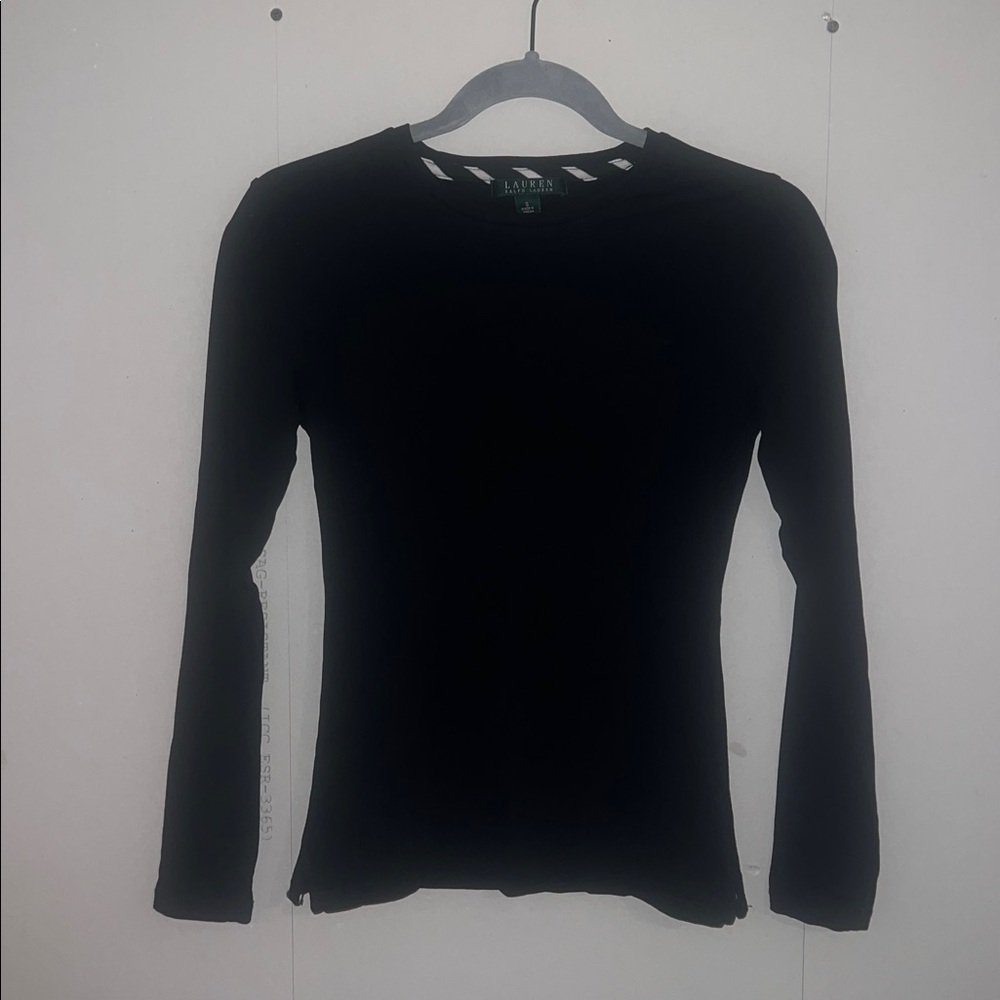 Ralph Lauren Long Sleeve Black Top